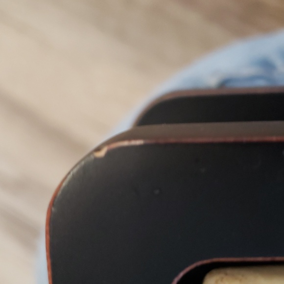 Vintage Wood and Tile napkin or letter holder. - Picture 6 of 6